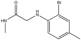 2-[(2-bromo-4-methylphenyl)amino]-N-methylacetamide Struktur