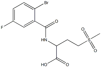 2-[(2-bromo-5-fluorophenyl)formamido]-4-methanesulfonylbutanoic acid Struktur