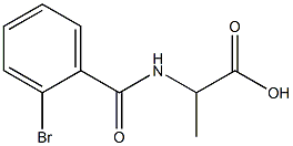 2-[(2-bromobenzoyl)amino]propanoic acid Struktur