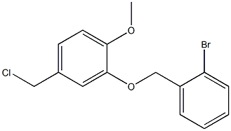 2-[(2-bromophenyl)methoxy]-4-(chloromethyl)-1-methoxybenzene Struktur