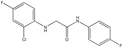 2-[(2-chloro-4-fluorophenyl)amino]-N-(4-fluorophenyl)acetamide Struktur