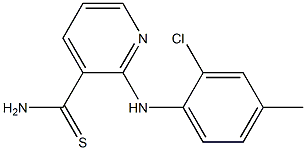 2-[(2-chloro-4-methylphenyl)amino]pyridine-3-carbothioamide Struktur