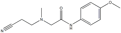 2-[(2-cyanoethyl)(methyl)amino]-N-(4-methoxyphenyl)acetamide Struktur