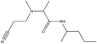 2-[(2-cyanoethyl)(methyl)amino]-N-(pentan-2-yl)propanamide Struktur