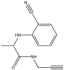 2-[(2-cyanophenyl)amino]-N-(prop-2-yn-1-yl)propanamide Struktur