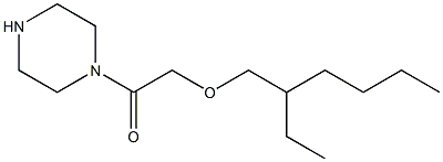 2-[(2-ethylhexyl)oxy]-1-(piperazin-1-yl)ethan-1-one Struktur