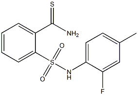 2-[(2-fluoro-4-methylphenyl)sulfamoyl]benzene-1-carbothioamide Struktur