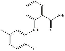 2-[(2-fluoro-5-methylphenyl)amino]benzene-1-carbothioamide Struktur