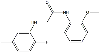 2-[(2-fluoro-5-methylphenyl)amino]-N-(2-methoxyphenyl)acetamide Struktur