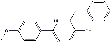 2-[(4-methoxybenzoyl)amino]-3-phenylpropanoic acid Struktur