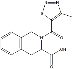 2-[(4-methyl-1,2,3-thiadiazol-5-yl)carbonyl]-1,2,3,4-tetrahydroisoquinoline-3-carboxylic acid Struktur