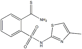 2-[(4-methyl-1,3-thiazol-2-yl)sulfamoyl]benzene-1-carbothioamide Struktur