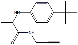 2-[(4-tert-butylphenyl)amino]-N-(prop-2-yn-1-yl)propanamide Struktur