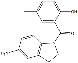 2-[(5-amino-2,3-dihydro-1H-indol-1-yl)carbonyl]-4-methylphenol Struktur