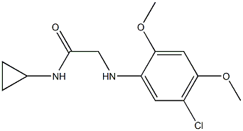 2-[(5-chloro-2,4-dimethoxyphenyl)amino]-N-cyclopropylacetamide Struktur