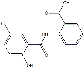 2-[(5-chloro-2-hydroxybenzene)(methyl)amido]benzoic acid Struktur