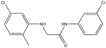 2-[(5-chloro-2-methylphenyl)amino]-N-(3-chlorophenyl)acetamide Struktur