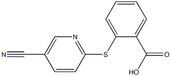 2-[(5-cyanopyridin-2-yl)thio]benzoic acid Struktur