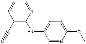 2-[(6-methoxypyridin-3-yl)amino]nicotinonitrile Struktur