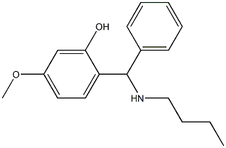 2-[(butylamino)(phenyl)methyl]-5-methoxyphenol Struktur