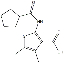 2-[(cyclopentylcarbonyl)amino]-4,5-dimethylthiophene-3-carboxylic acid Struktur