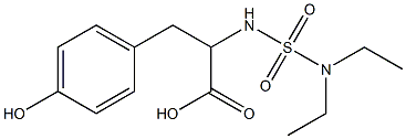 2-[(diethylsulfamoyl)amino]-3-(4-hydroxyphenyl)propanoic acid Struktur