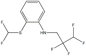 2-[(difluoromethyl)sulfanyl]-N-(2,2,3,3-tetrafluoropropyl)aniline Struktur