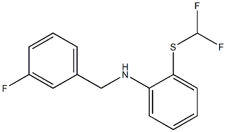 2-[(difluoromethyl)sulfanyl]-N-[(3-fluorophenyl)methyl]aniline Struktur