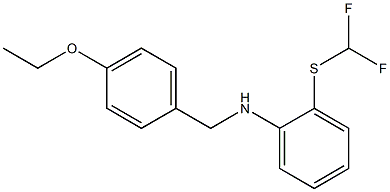 2-[(difluoromethyl)sulfanyl]-N-[(4-ethoxyphenyl)methyl]aniline Struktur