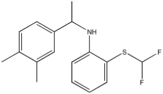 2-[(difluoromethyl)sulfanyl]-N-[1-(3,4-dimethylphenyl)ethyl]aniline Struktur