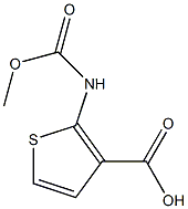 2-[(methoxycarbonyl)amino]thiophene-3-carboxylic acid Struktur