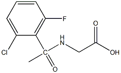 2-[1-(2-chloro-6-fluorophenyl)acetamido]acetic acid Struktur