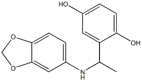 2-[1-(2H-1,3-benzodioxol-5-ylamino)ethyl]benzene-1,4-diol Struktur