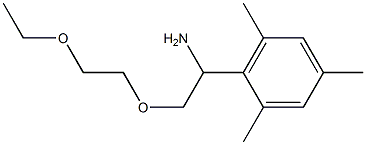 2-[1-amino-2-(2-ethoxyethoxy)ethyl]-1,3,5-trimethylbenzene Struktur