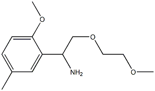 2-[1-amino-2-(2-methoxyethoxy)ethyl]-1-methoxy-4-methylbenzene Struktur