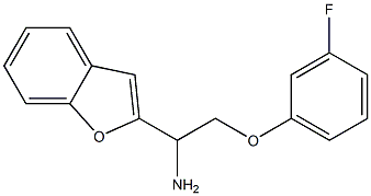 2-[1-amino-2-(3-fluorophenoxy)ethyl]-1-benzofuran Struktur