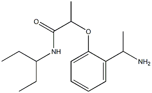 2-[2-(1-aminoethyl)phenoxy]-N-(pentan-3-yl)propanamide Struktur