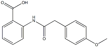 2-[2-(4-methoxyphenyl)acetamido]benzoic acid Struktur