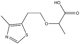 2-[2-(4-methyl-1,3-thiazol-5-yl)ethoxy]propanoic acid Struktur