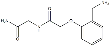 2-[2-(aminomethyl)phenoxy]-N-(2-amino-2-oxoethyl)acetamide Struktur