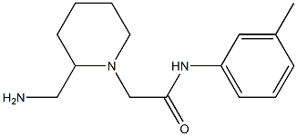 2-[2-(aminomethyl)piperidin-1-yl]-N-(3-methylphenyl)acetamide Struktur