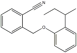 2-[2-(butan-2-yl)phenoxymethyl]benzonitrile Struktur