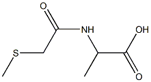 2-[2-(methylsulfanyl)acetamido]propanoic acid Struktur