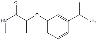 2-[3-(1-aminoethyl)phenoxy]-N-methylpropanamide Struktur