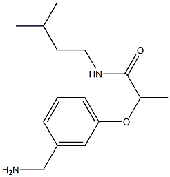 2-[3-(aminomethyl)phenoxy]-N-(3-methylbutyl)propanamide Struktur