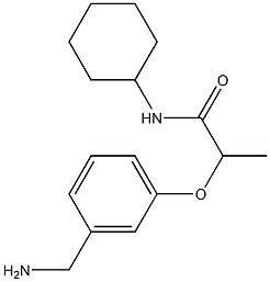 2-[3-(aminomethyl)phenoxy]-N-cyclohexylpropanamide Struktur