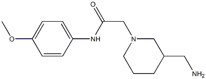 2-[3-(aminomethyl)piperidin-1-yl]-N-(4-methoxyphenyl)acetamide Struktur