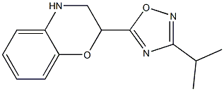 2-[3-(propan-2-yl)-1,2,4-oxadiazol-5-yl]-3,4-dihydro-2H-1,4-benzoxazine Struktur