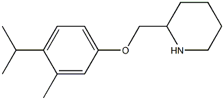 2-[3-methyl-4-(propan-2-yl)phenoxymethyl]piperidine Struktur