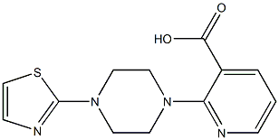 2-[4-(1,3-thiazol-2-yl)piperazin-1-yl]pyridine-3-carboxylic acid Struktur